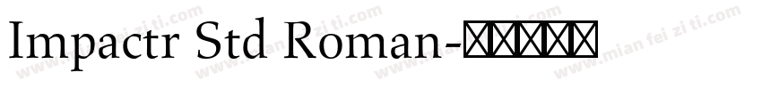 Impactr Std Roman字体转换